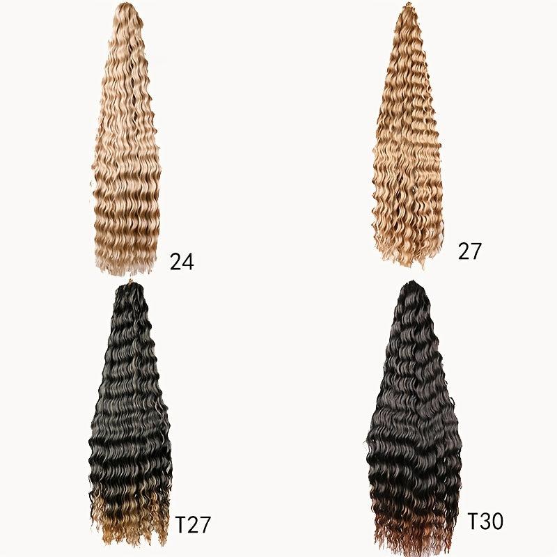 Long Curly Deep Wave Crochet Hair Extensions for Daily Use
