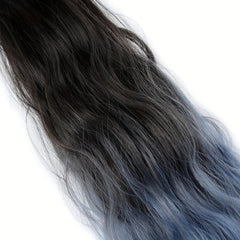 Water Wave Ponytail Wig Synthetic Grey Hair Extension