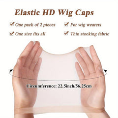 Invisible HD Wig Caps For Women Breathable Stocking Nude Cap for Lace Front Wig