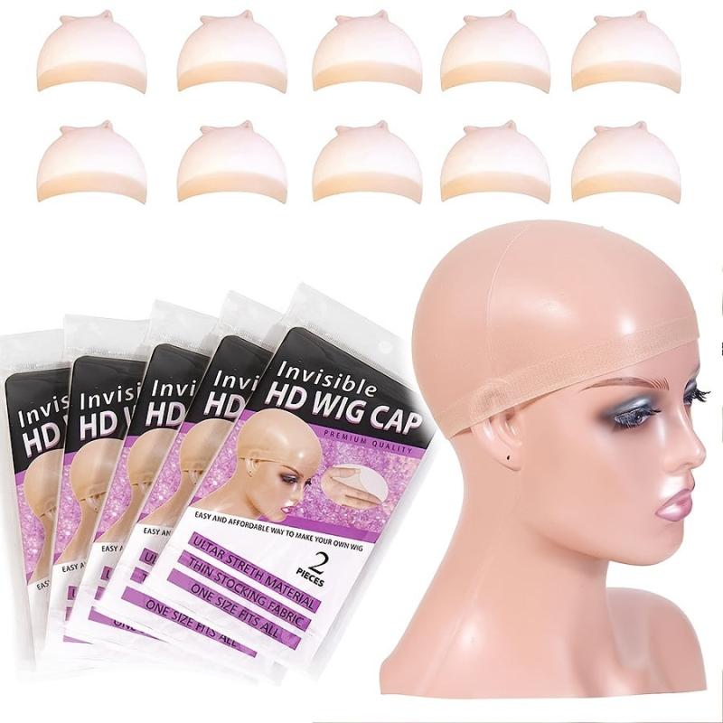 Invisible HD Wig Caps For Women Breathable Stocking Nude Cap for Lace Front Wig