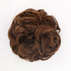 Brown Messy Bun Hair Piece Curly Extensions Ponytail Scrunchies Wrap