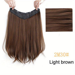 45 72 Cm V Shaped Hair Extensions Clip In Synthetic Fiber Straight Hair