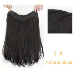 45 72 Cm V Shaped Hair Extensions Clip In Synthetic Fiber Straight Hair