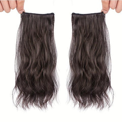 2pcs Curly Wavy Hair Pieces Clip In Extensions for Daily Use