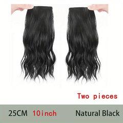 2pcs Curly Wavy Hair Pieces Clip In Extensions for Daily Use