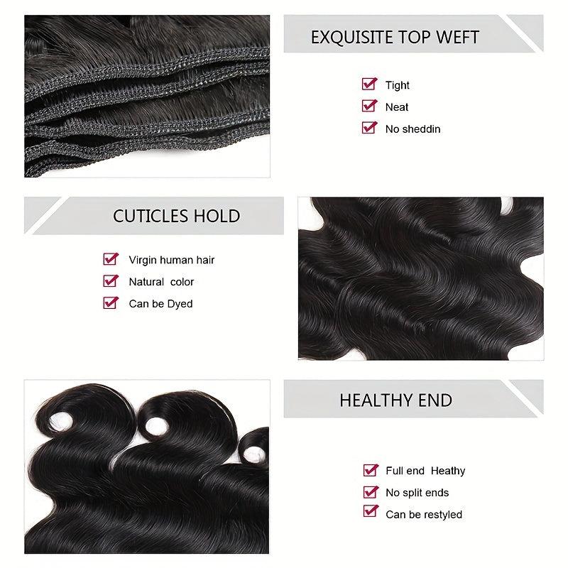 Body Wave Hairpiece Synthetic Extensions 55-88cm