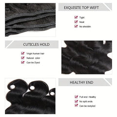 Body Wave Hairpiece Synthetic Extensions 55-88cm
