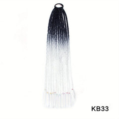 Rainbow Braided Wig Hair Extensions for Women/Girls