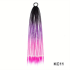 Rainbow Braided Wig Hair Extensions for Women/Girls