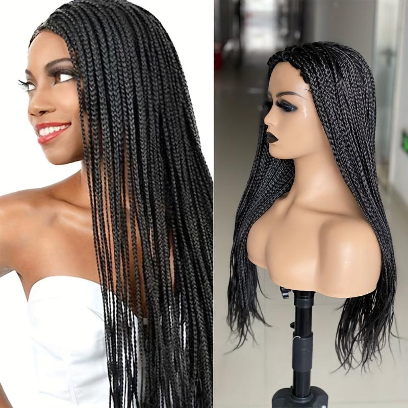 Braided Hair Wigs 66 cm - Synthetic Fiber - Box Braided Wigs - Machine Wigs