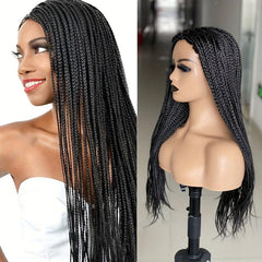 Braided Hair Wigs 66 cm - Synthetic Fiber - Box Braided Wigs - Machine Wigs