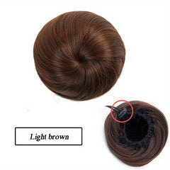 Drawstring Donut Hair Buns Clip-In Extensions for Daily Use