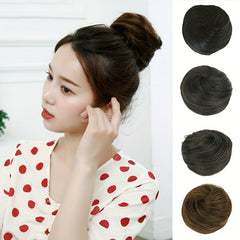Drawstring Donut Hair Buns Clip-In Extensions for Daily Use