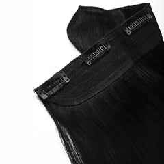 100% Human Hair Clip In Extensions 5 Clips Natural Straight Hair for Women