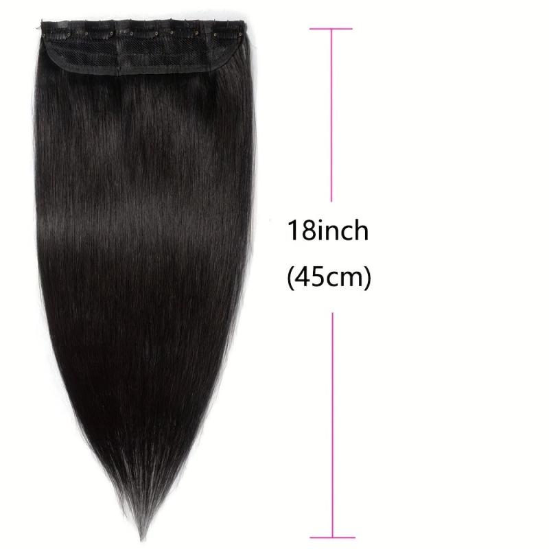 100% Human Hair Clip In Extensions 5 Clips Natural Straight Hair for Women