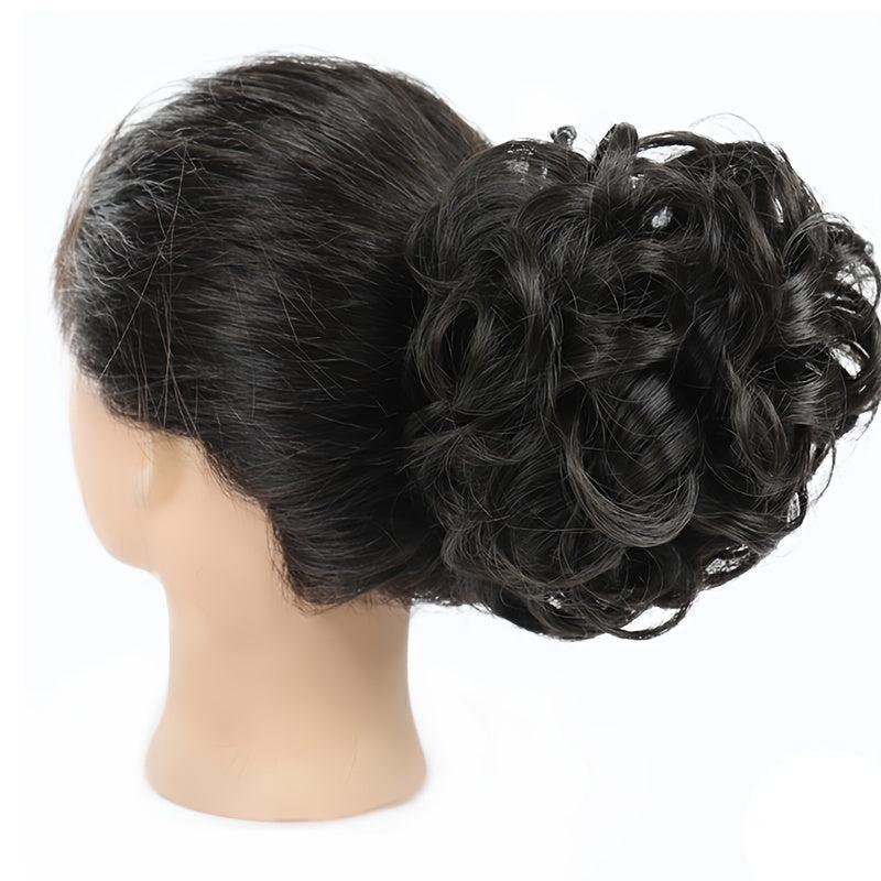 Messy Hair Bun Curly Wavy Hair Scrunchies Synthetic Fiber Ponytail Extensions