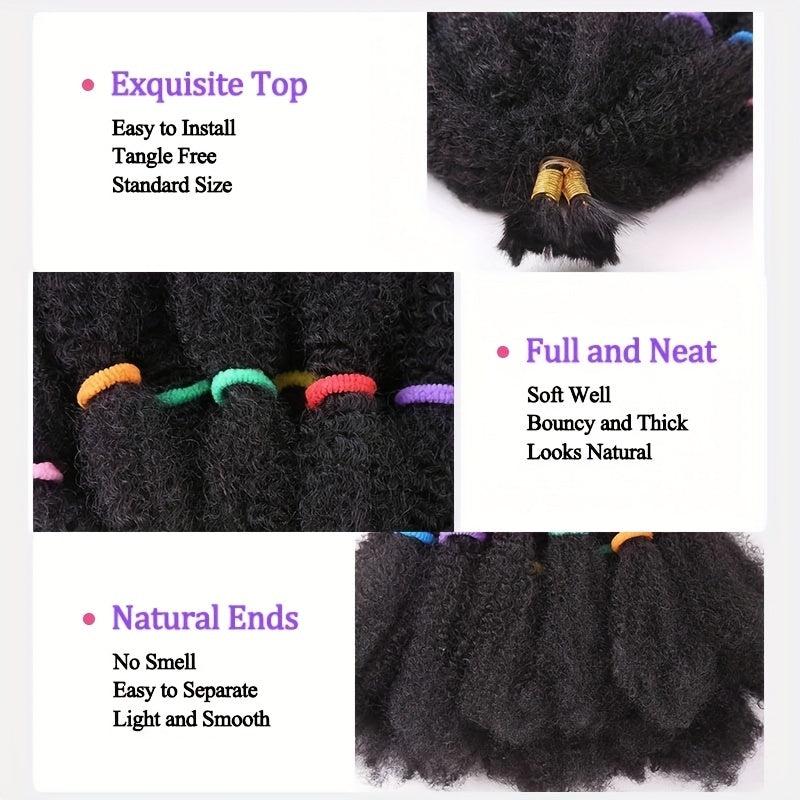 10 Pack Afro Kinky Bulk Crochet Braiding Hair Extensions Short 25 4cm