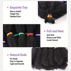 10 Pack Afro Kinky Bulk Crochet Braiding Hair Extensions Short 25 4cm