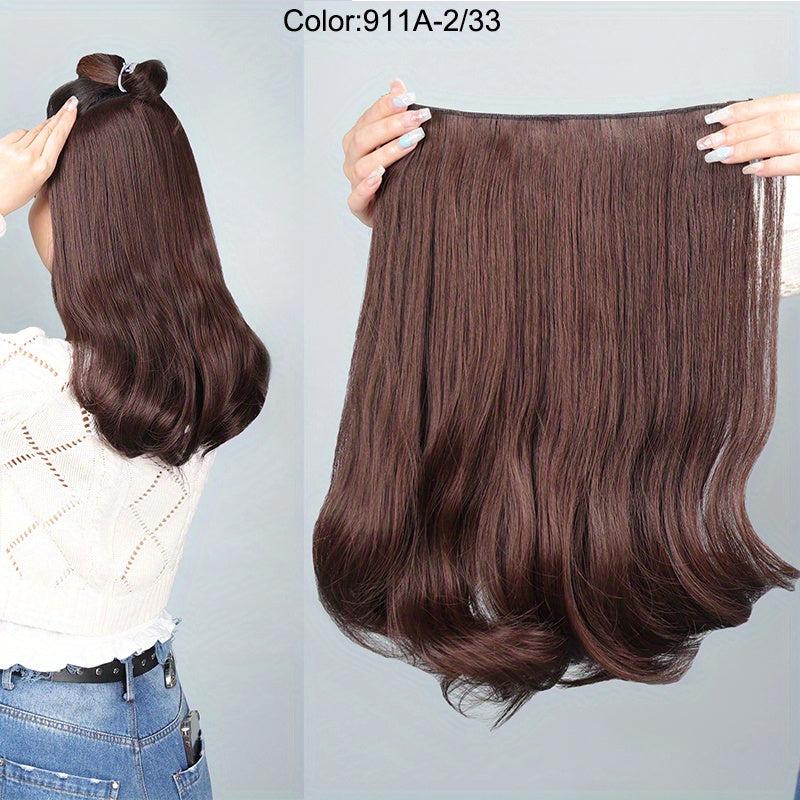35 56 cm Wavy Hair Extensions 5 Clips Synthetic Fiber Hair Piece