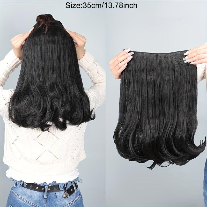35 56 cm Wavy Hair Extensions 5 Clips Synthetic Fiber Hair Piece