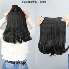 35 56 cm Wavy Hair Extensions 5 Clips Synthetic Fiber Hair Piece