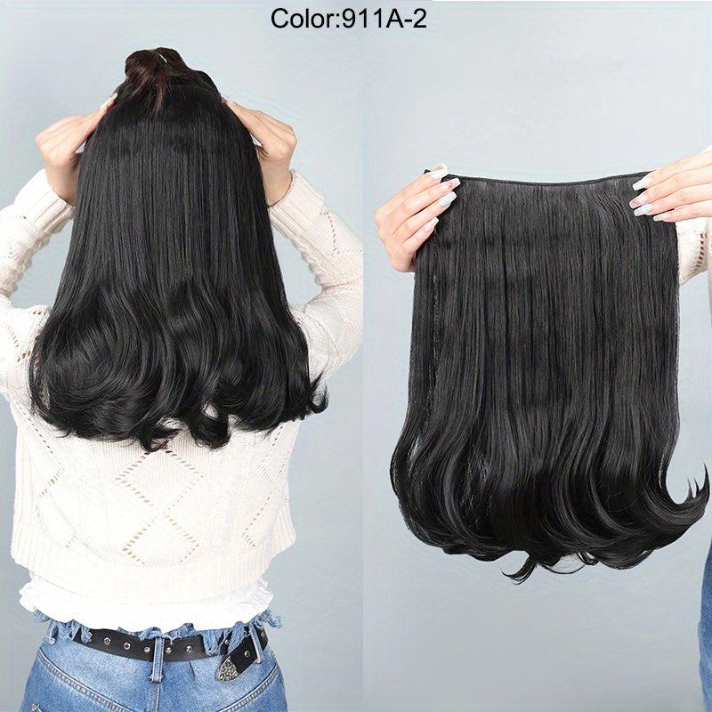 35 56 cm Wavy Hair Extensions 5 Clips Synthetic Fiber Hair Piece