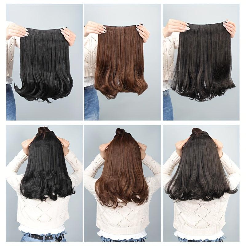 35 56 cm Wavy Hair Extensions 5 Clips Synthetic Fiber Hair Piece