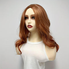 Orange Long Wavy Wig Synthetic Anime Cosplay Halloween Party Wig