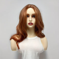 Orange Long Wavy Wig Synthetic Anime Cosplay Halloween Party Wig