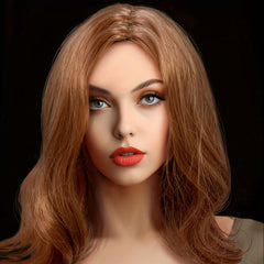 Orange Long Wavy Wig Synthetic Anime Cosplay Halloween Party Wig