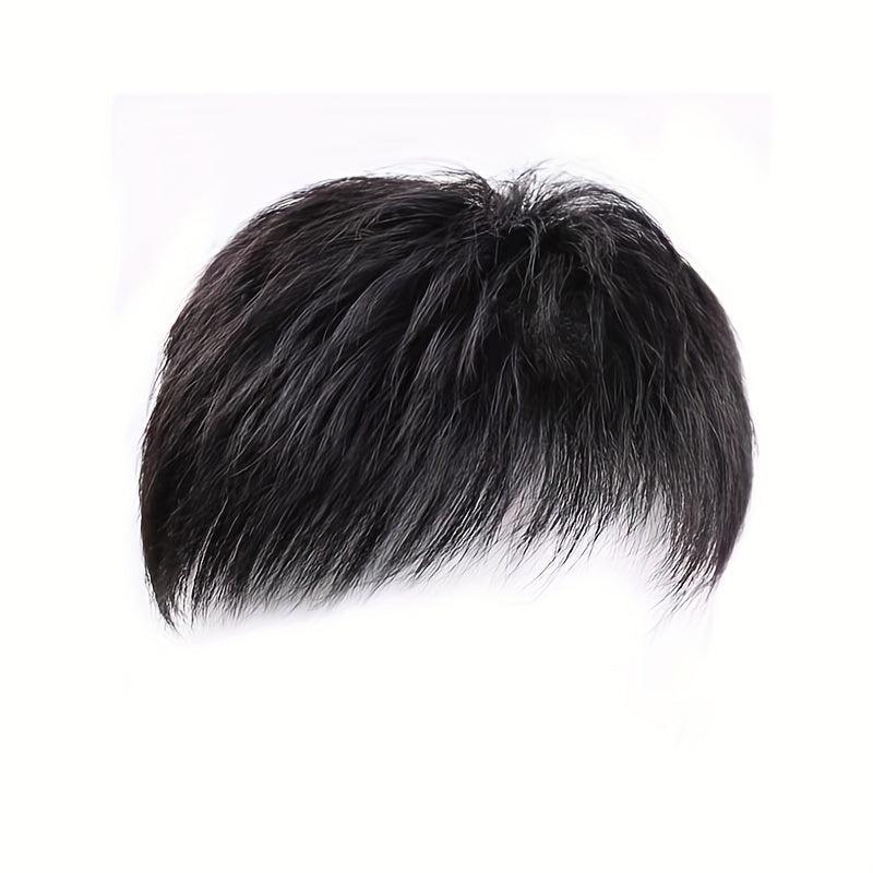 Men's Topper With Hair Bangs Human Hair Clip In Hair Extensions