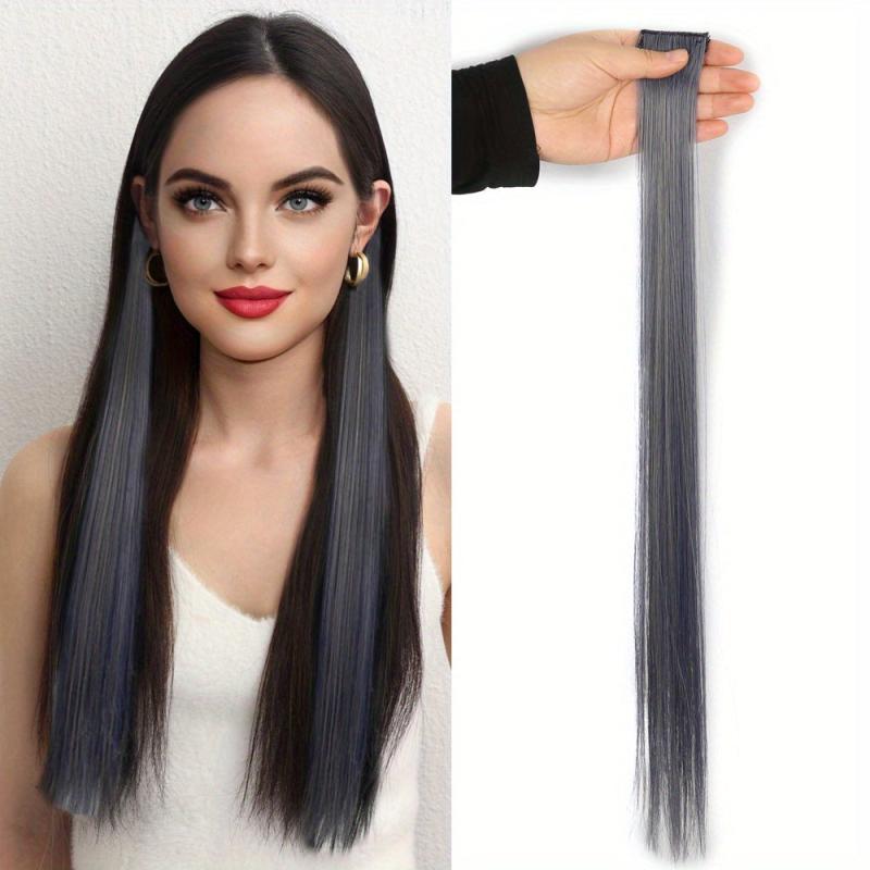 60 96 Cm Clip In Hair Extensions Party Highlights Streaks