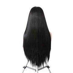 Long Straight Lace Front Wig Middle Part Synthetic Cosplay Daily Party Wig