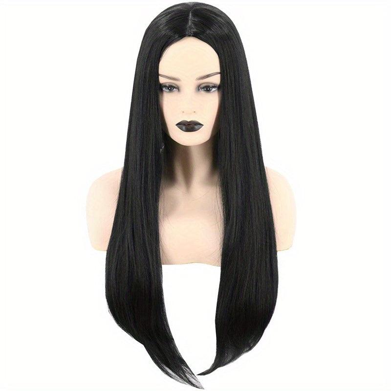 Long Straight Lace Front Wig Middle Part Synthetic Cosplay Daily Party Wig