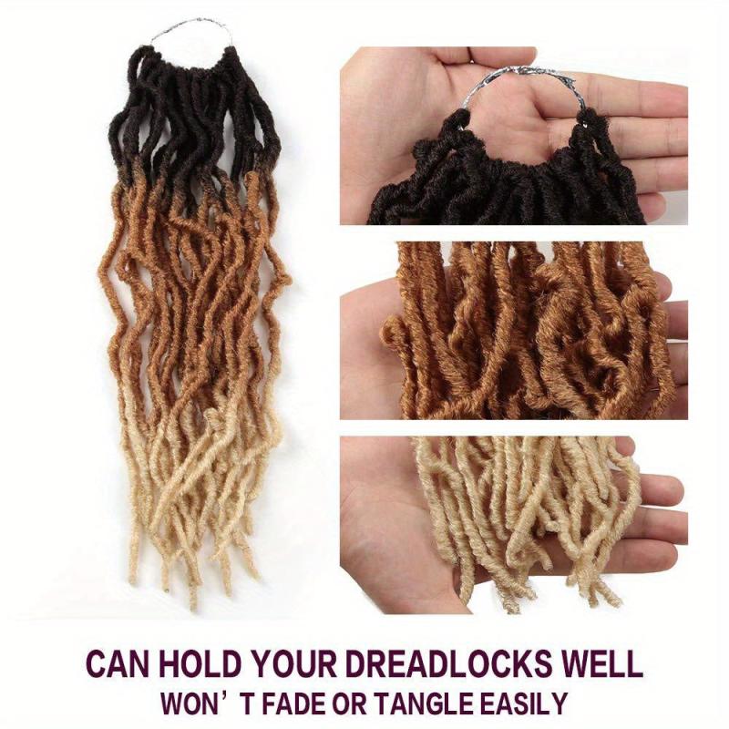 45 72 Cm Ombre Faux Locs Crochet Hair Extensions for Women