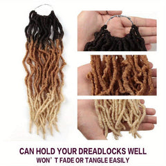 45 72 Cm Ombre Faux Locs Crochet Hair Extensions for Women