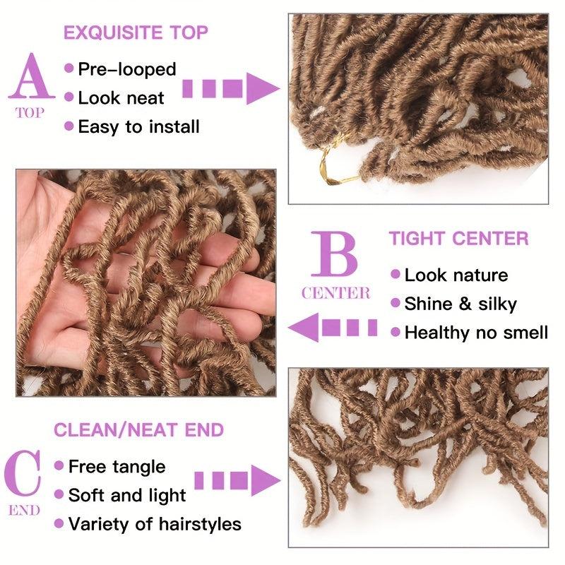 45 72 Cm Ombre Faux Locs Crochet Hair Extensions for Women