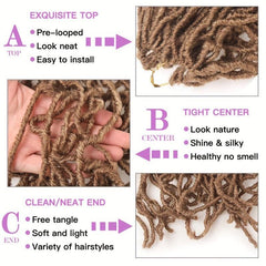 45 72 Cm Ombre Faux Locs Crochet Hair Extensions for Women