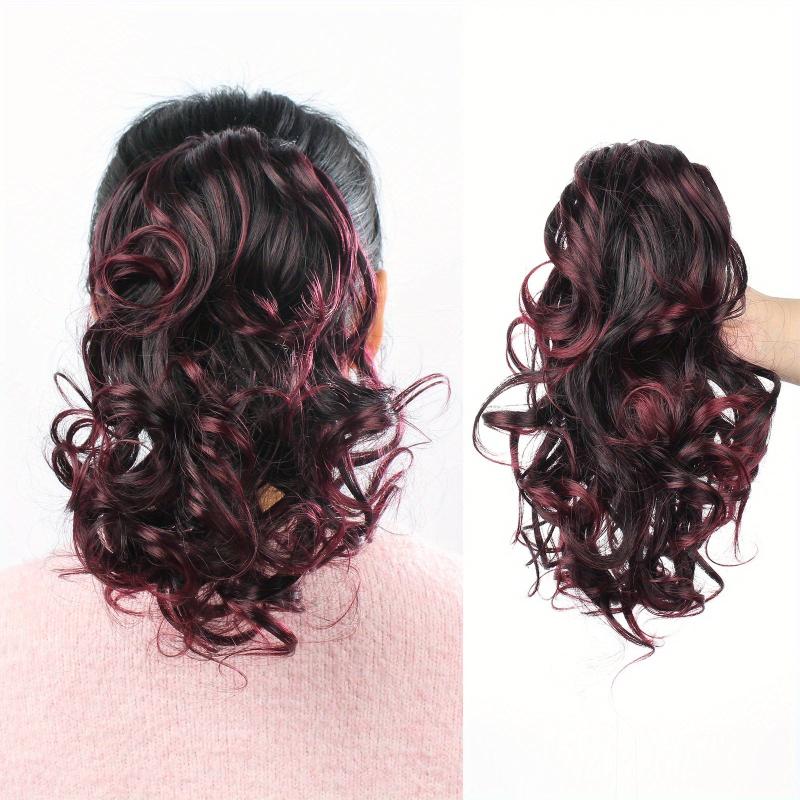 30 48 Cm Wavy Curly Ponytail Extensions Synthetic Claw Clip In Hair Extensions