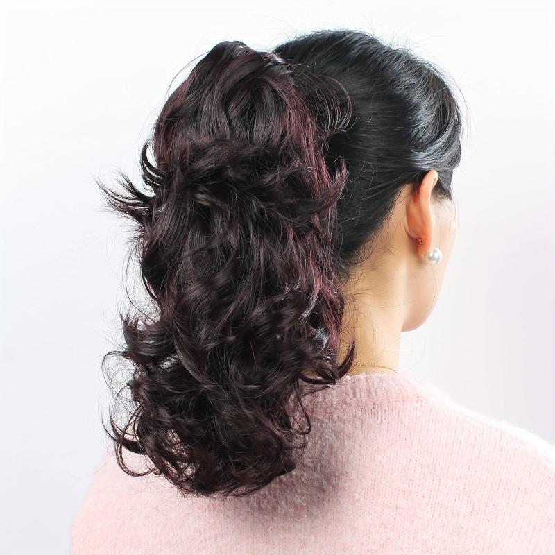30 48 Cm Wavy Curly Ponytail Extensions Synthetic Claw Clip In Hair Extensions