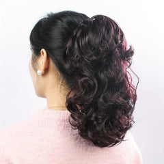 30 48 Cm Wavy Curly Ponytail Extensions Synthetic Claw Clip In Hair Extensions
