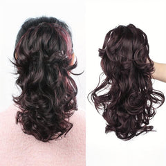 30 48 Cm Wavy Curly Ponytail Extensions Synthetic Claw Clip In Hair Extensions