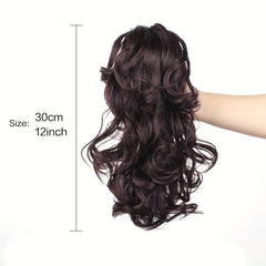 30 48 Cm Wavy Curly Ponytail Extensions Synthetic Claw Clip In Hair Extensions