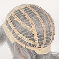 Silvery Gray Pixie Cut Wig Short Synthetic Fiber Hair Replacement Wigs
