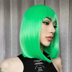 Short Bob Wigs with Bangs for Women - Synthetic Heat Resistant Hair Wigs