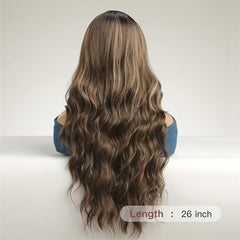 66 cm Curly Wave Lace Front Hair Wigs for Women Girls