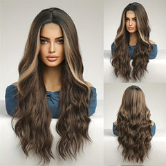 66 cm Curly Wave Lace Front Hair Wigs for Women Girls