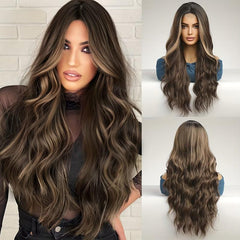 66 cm Curly Wave Lace Front Hair Wigs for Women Girls