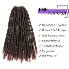 Short Faux Locs Crochet Hair 6 Packs Pre Twisted Crochet Hair For Women