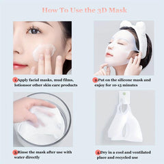 2 Pack Reusable Silicone Face Mask Holder For Sheet Masks Prevent Evaporation